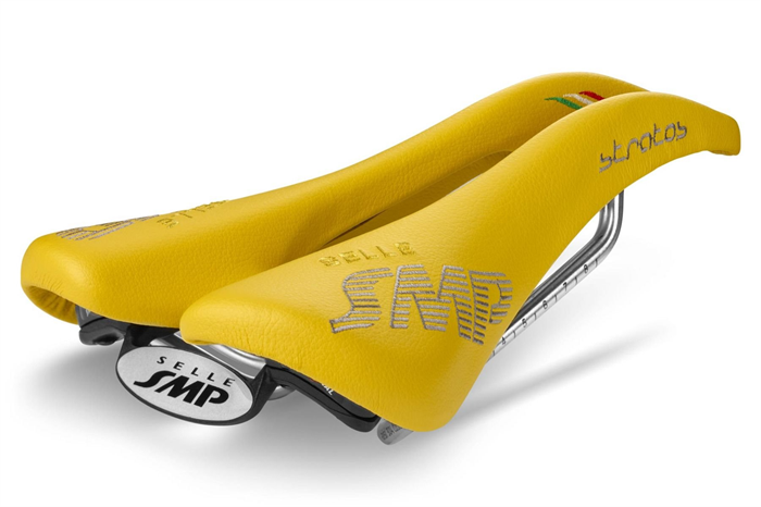 SMP - Sedlo STRATOS yellow carbon rail