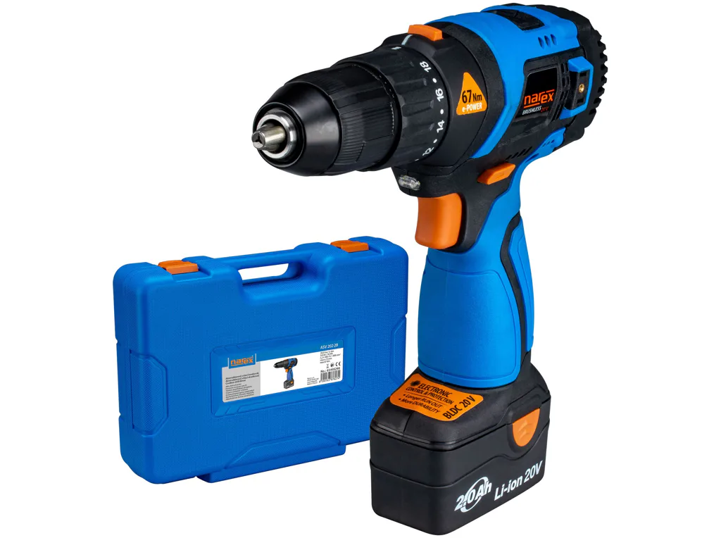 Akumulátorová příklepová vrtačka Narex ASV 202-2 12V