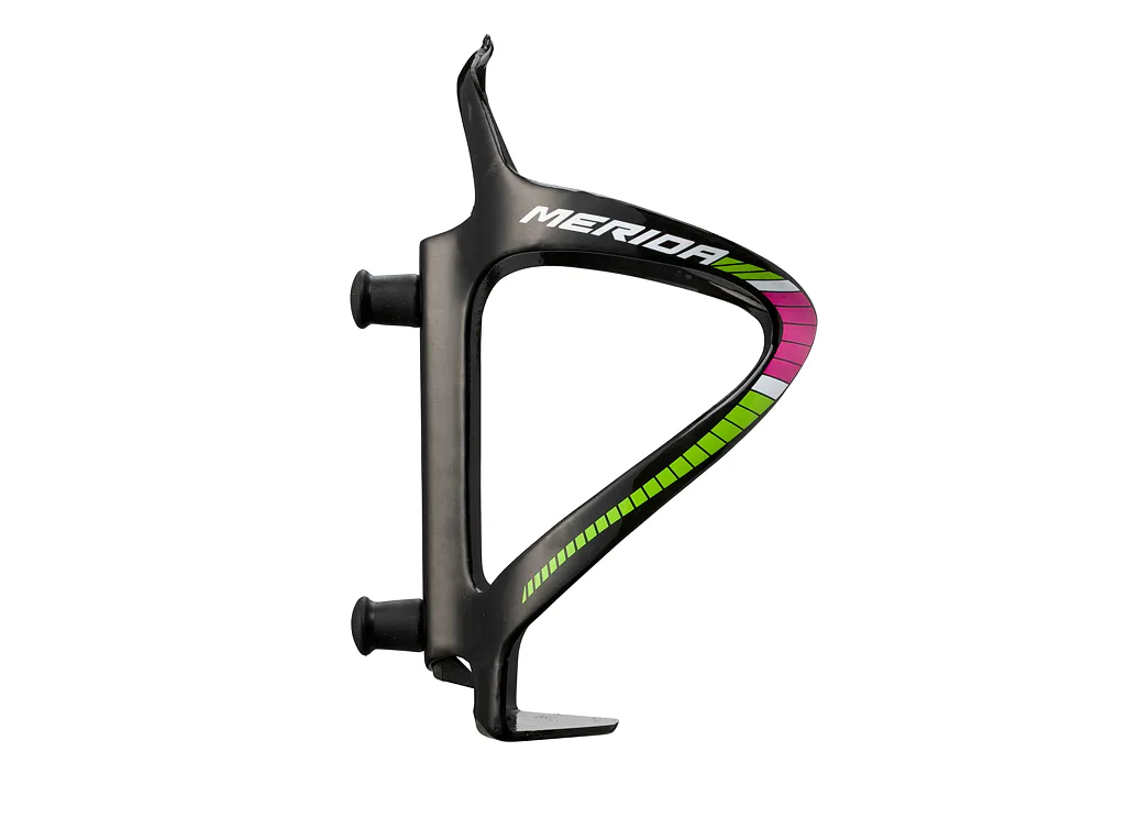 MERIDA - Košík na lahev  Carbon  437  černo/zeleno/růžový