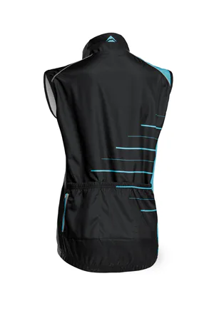 MERIDA - Vesta dámská   černo/tyrkysová  S
