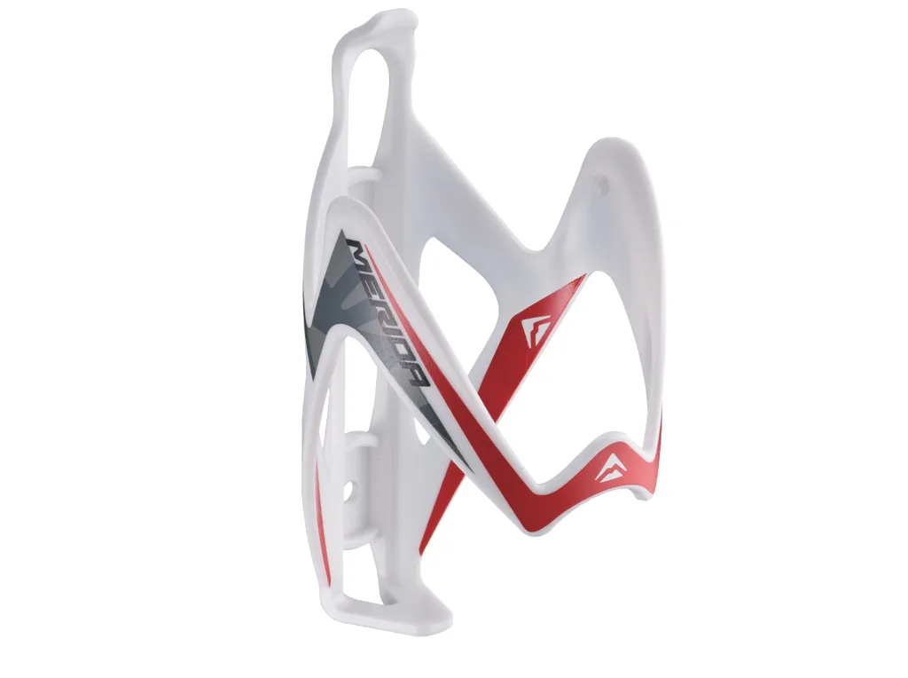 MERIDA - Košík na lahev plast  749  bílo/červeno/šedý