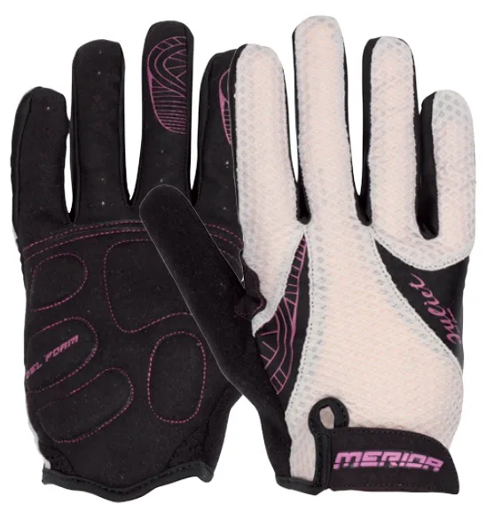 MERIDA - Rukavice dámské dlouhé GV-MD černo/šedo/fialové